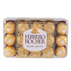 费列罗Ferrero Rocher榛子牛奶巧克力礼盒30粒 意大利进口 375g